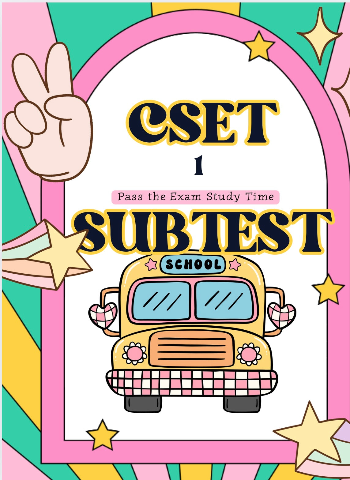 📘 CSET Multiple Subject Subtest 1 Study Guide – Reading, Language Arts & History