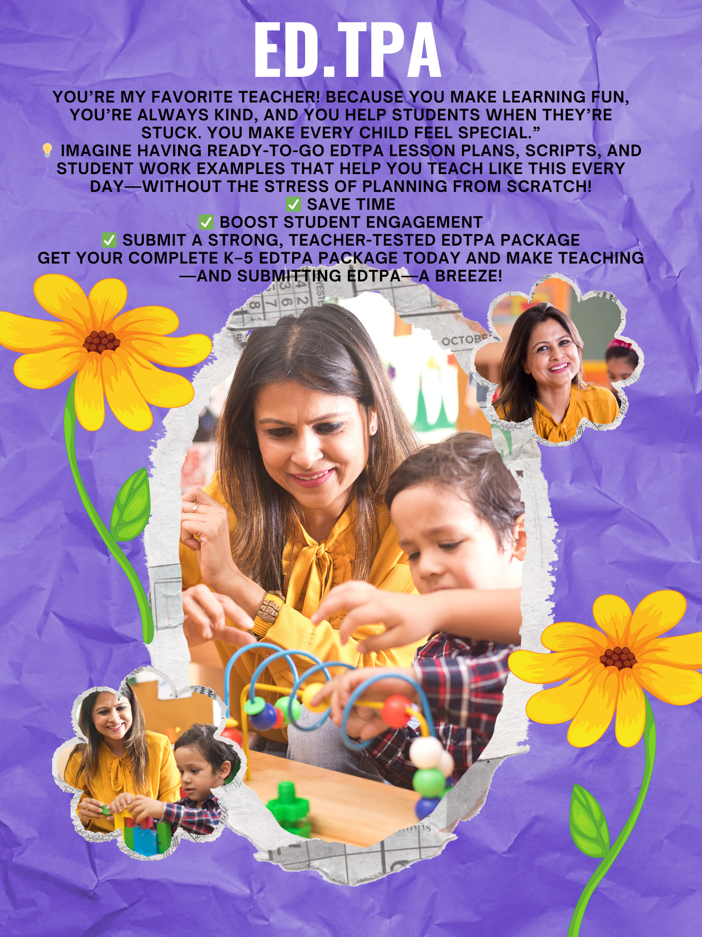 edTPA K–5 Templates Copy paste and Record 🎉🎓